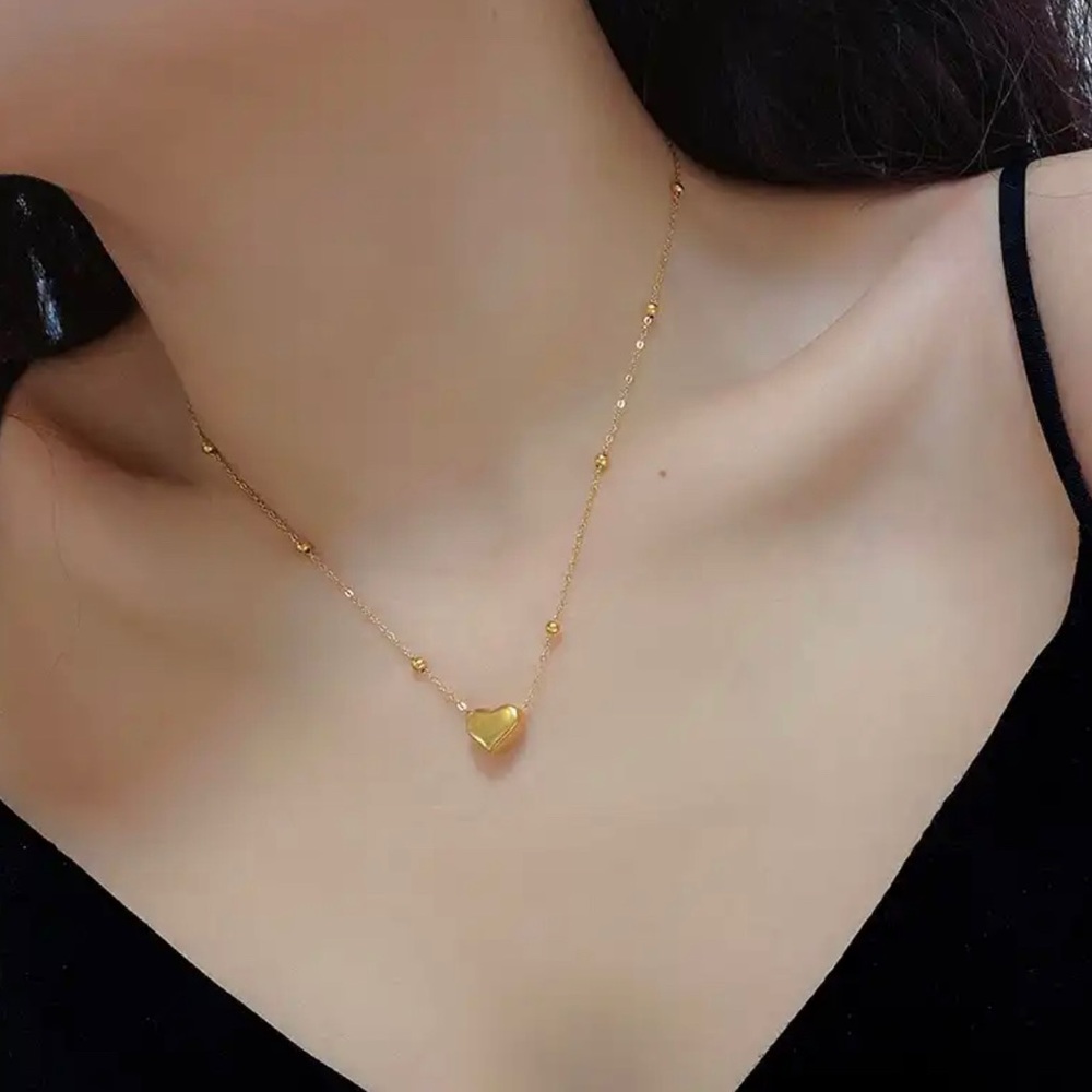 SOLD OUT 18K Gold Plated Stainless Steel Heart Necklace - Picture 1 of 5